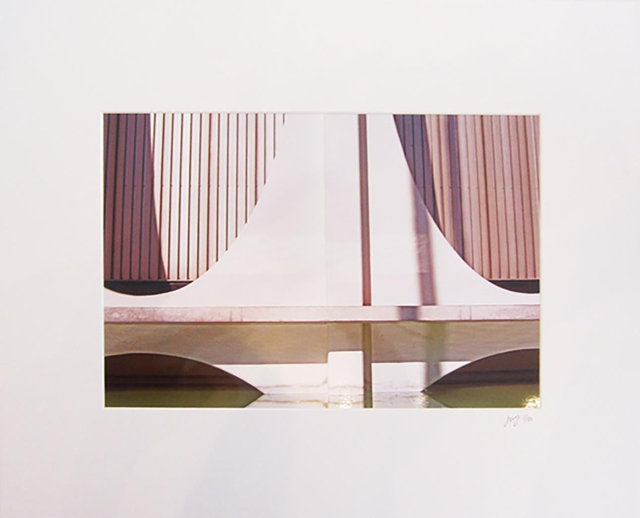"Line and Curve Palm Springs" Type C Metallic Print - Photograph by Jen Zahigian