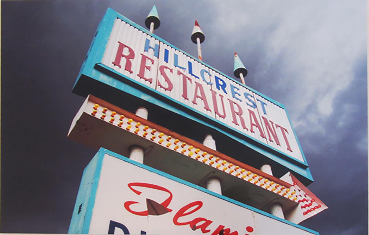 "Stormy Skies Hillcrest" Type C Metallic Print - Photograph by Jen Zahigian