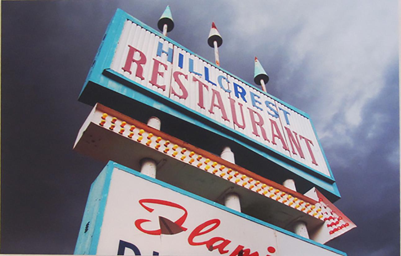 "Stormy Skies Hillcrest" Type C Metallic Print  - Photograph by Jen Zahigian