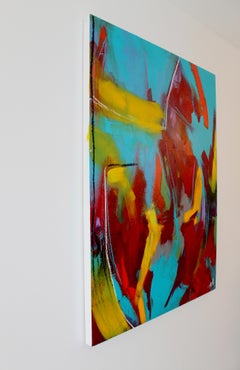 « Intrusion » - Acrylique et bâton d'huile sur panneau de bois