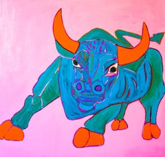 "Cotton The Bull"-Acrylic Painting on Canvas