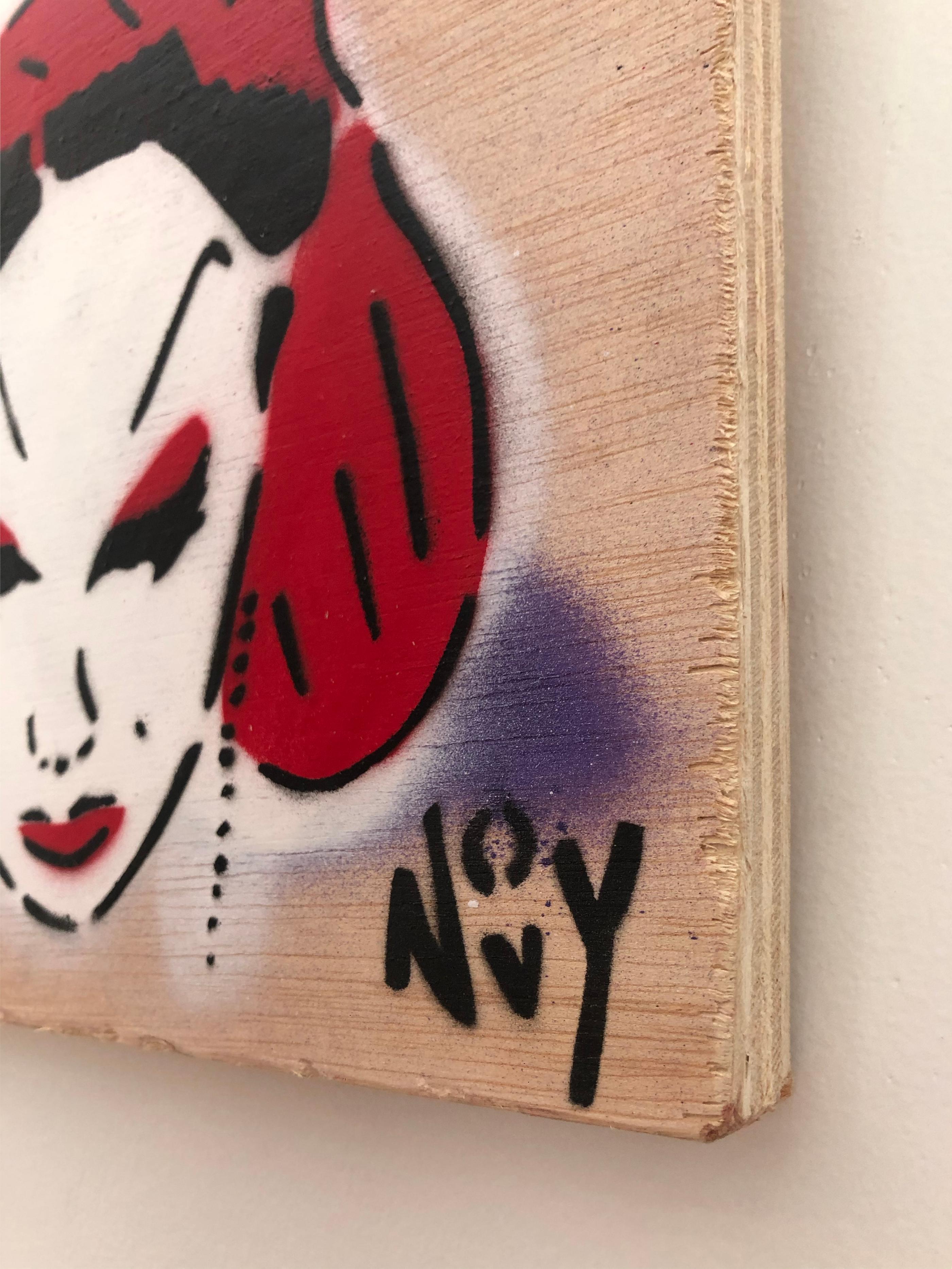 how to stencil on wood with spray paint