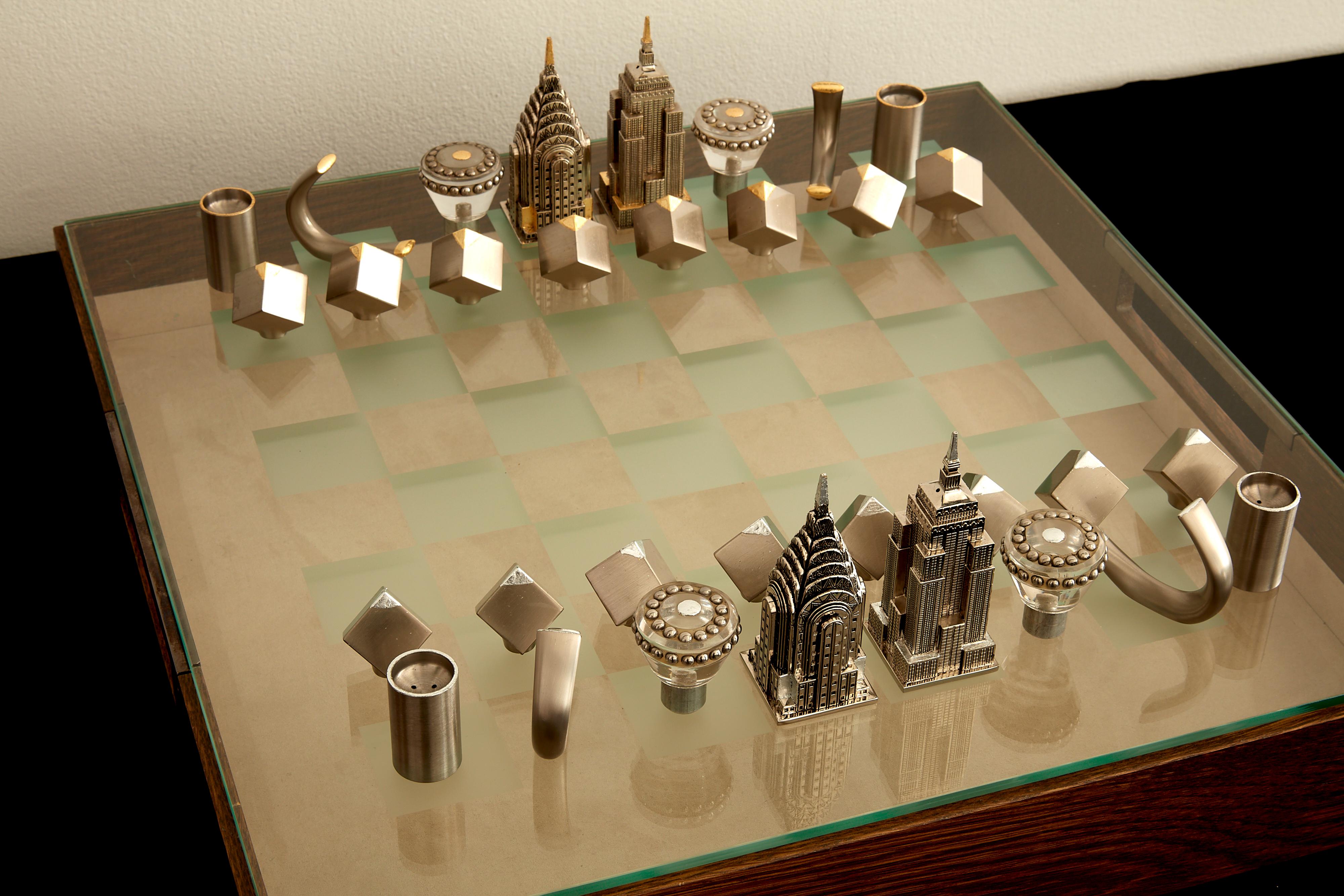 UNTITLED LUXURY ONE-OF-A-KIND CHESS SET - Art Deco Art by Cyrice Griffith