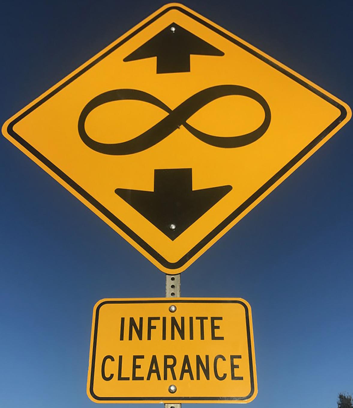 "Infinite Clearance" - Contemporary Street Sign Sculpture - Mixed Media Art by Scott Froschauer