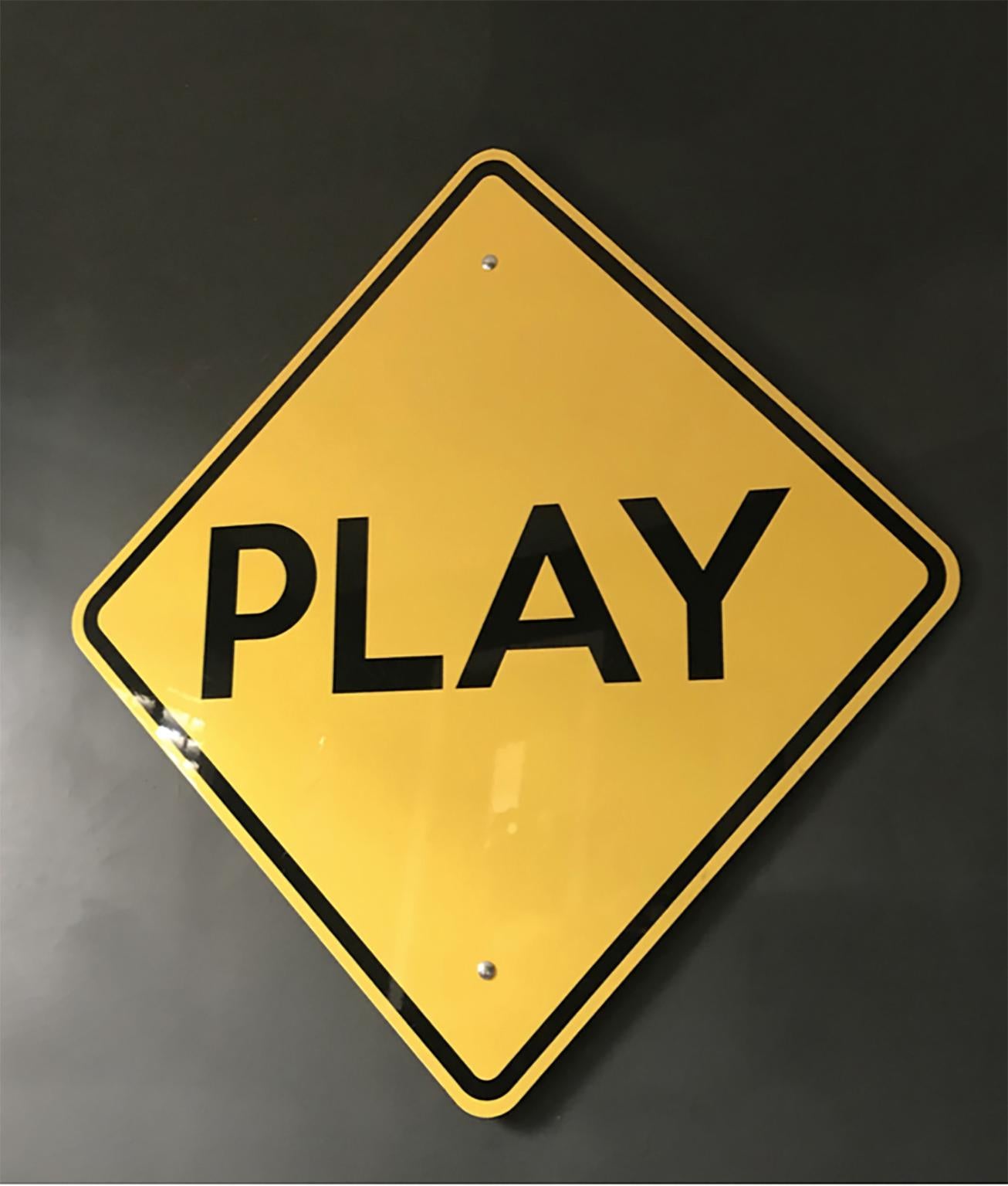 "Play" - Contemporary Street Sign Sculpture