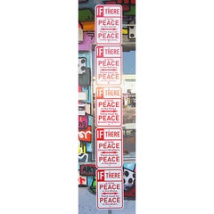 Vintage "Peace" - Contemporary Street Sign Sculpture