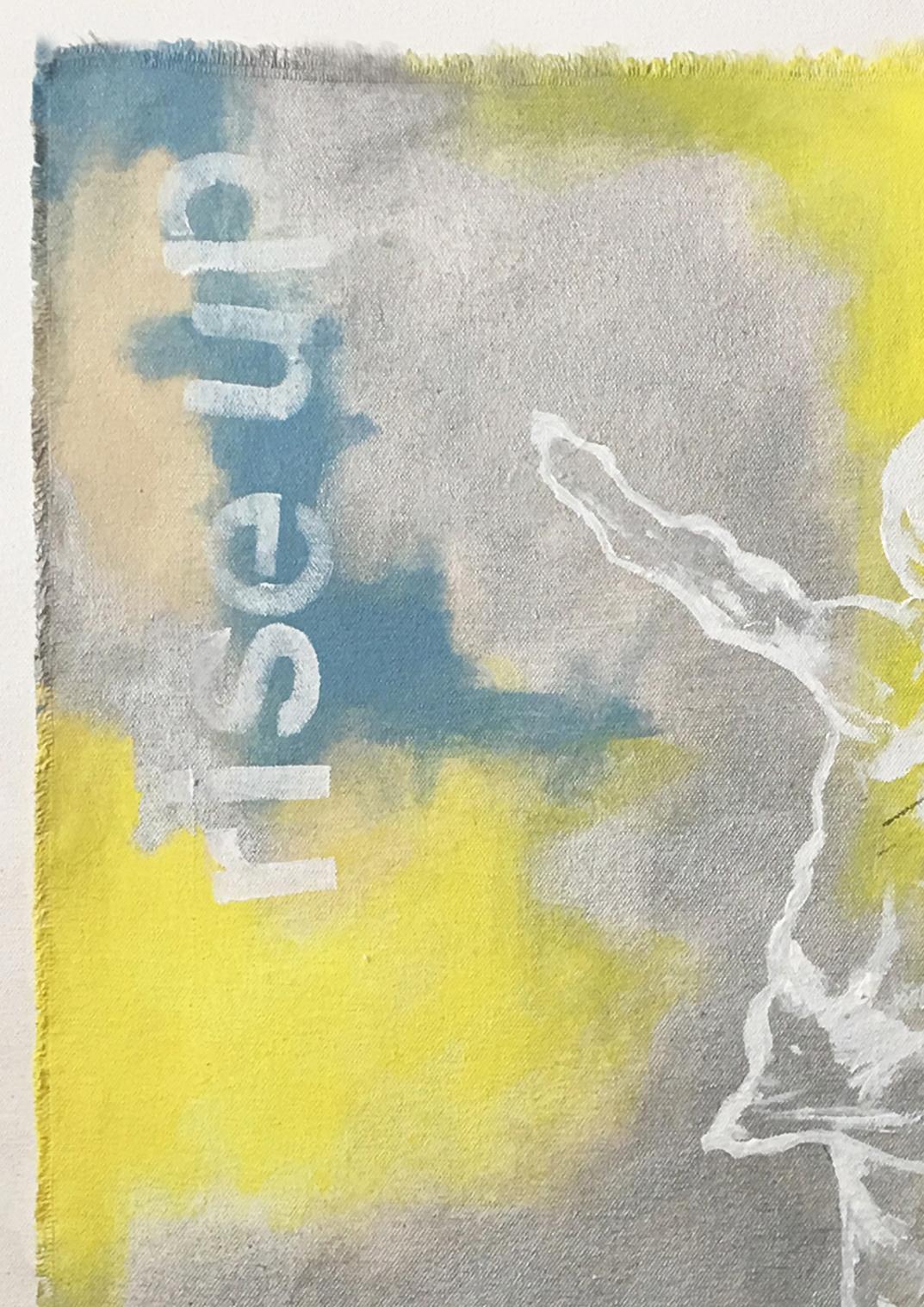 „“Rise Up““ – Acryl und Graphit auf Leinwand, gerahmt (Abstrakter Expressionismus), Painting, von Joan Scheibel