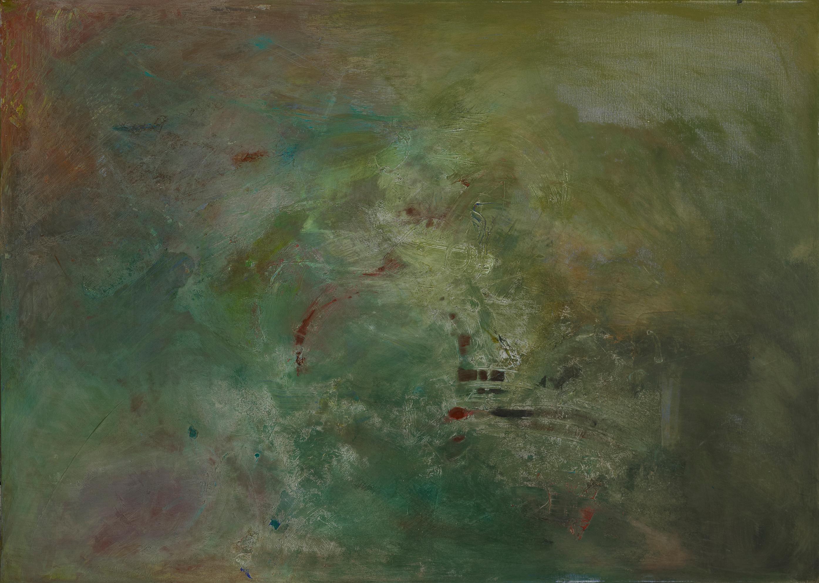 Stephanie Visser  Abstract Painting - "Perseus: Untitled #5" acrylic and mixed media on canvas.