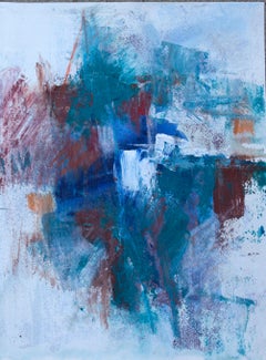 "Color Study: Untitled #2" abstract art, acrylic on paper.
