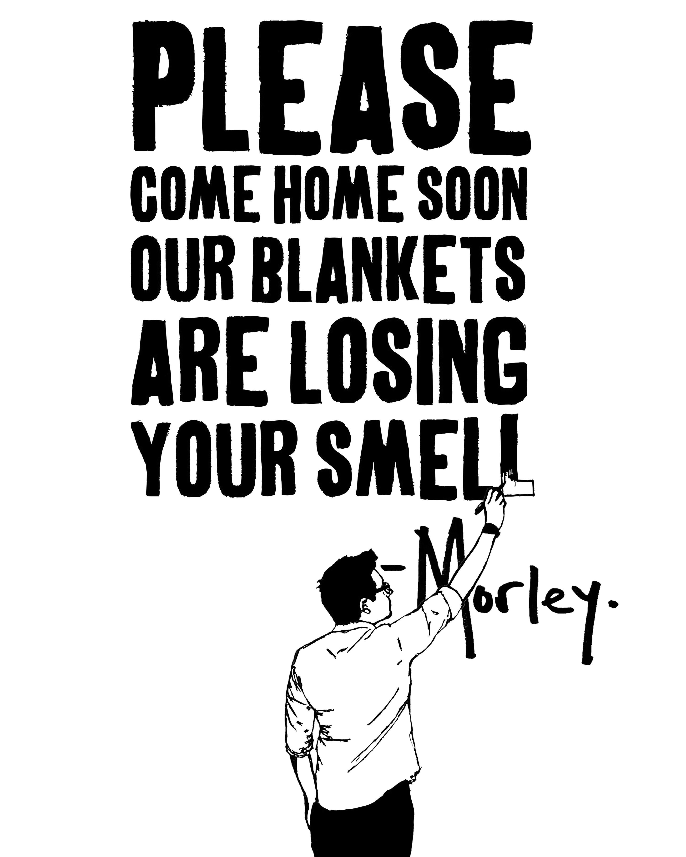 "Blankets" - printed canvas - Painting by Morley