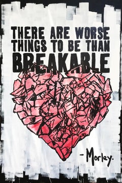 "Breakable" - original oil and acrylic on canvas