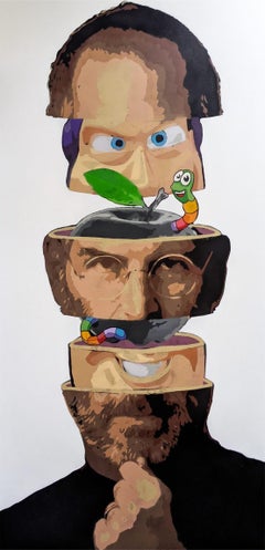 "To Obsolesence & Beyond" - Steve Jobs aerosol on canvas 