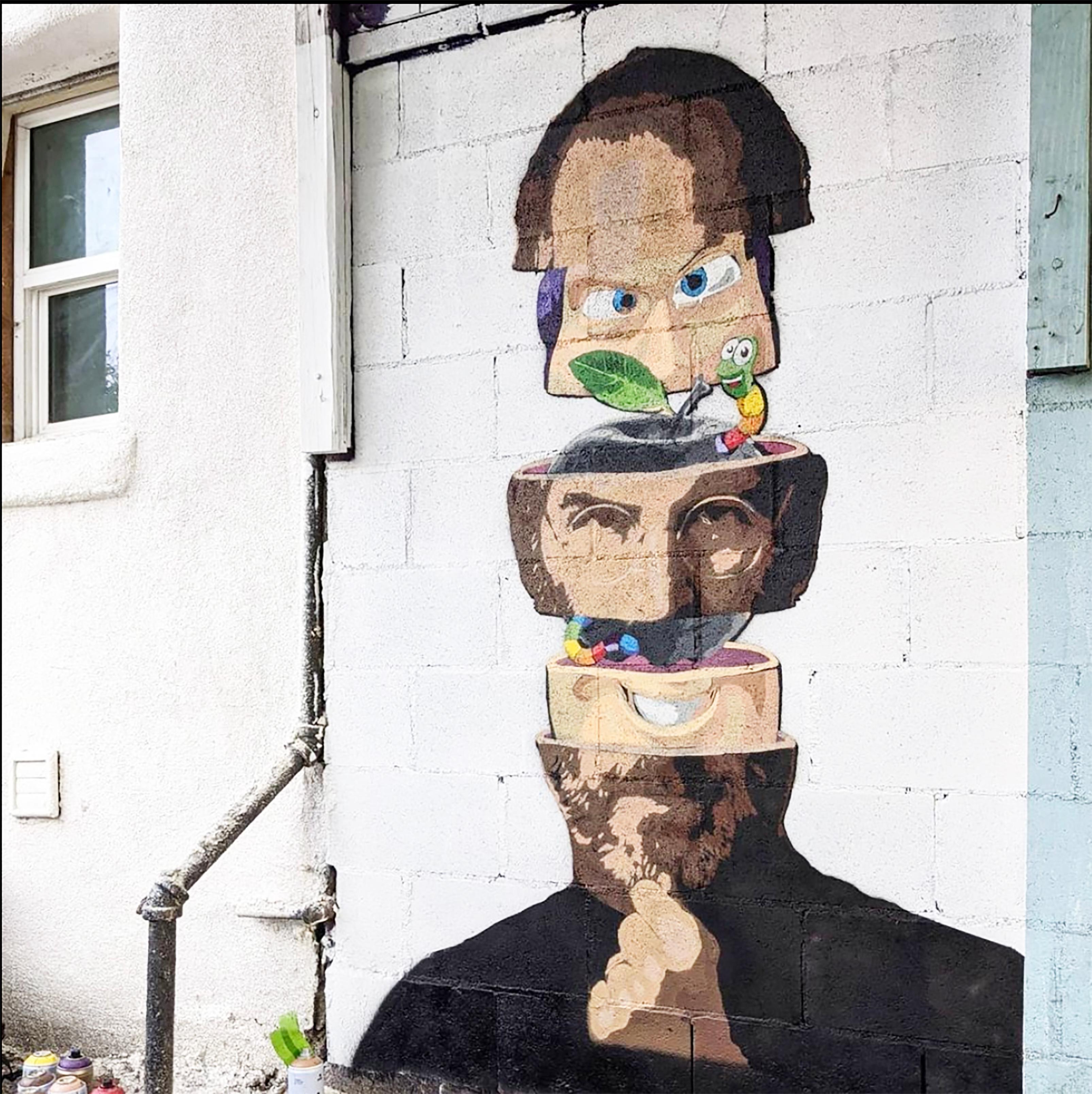 „“To Obsolesence & Beyond““ – Steve Jobs aerosol auf Leinwand  im Angebot 1