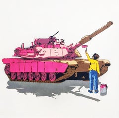  "Tank Painter" Aerosol on Canvas