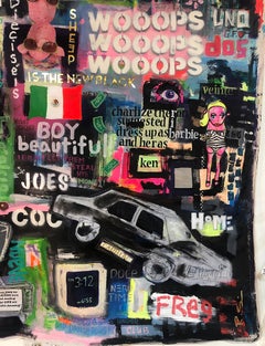 Dream Project #3, acrylic, spray paint, graphite, mixed media on canvas