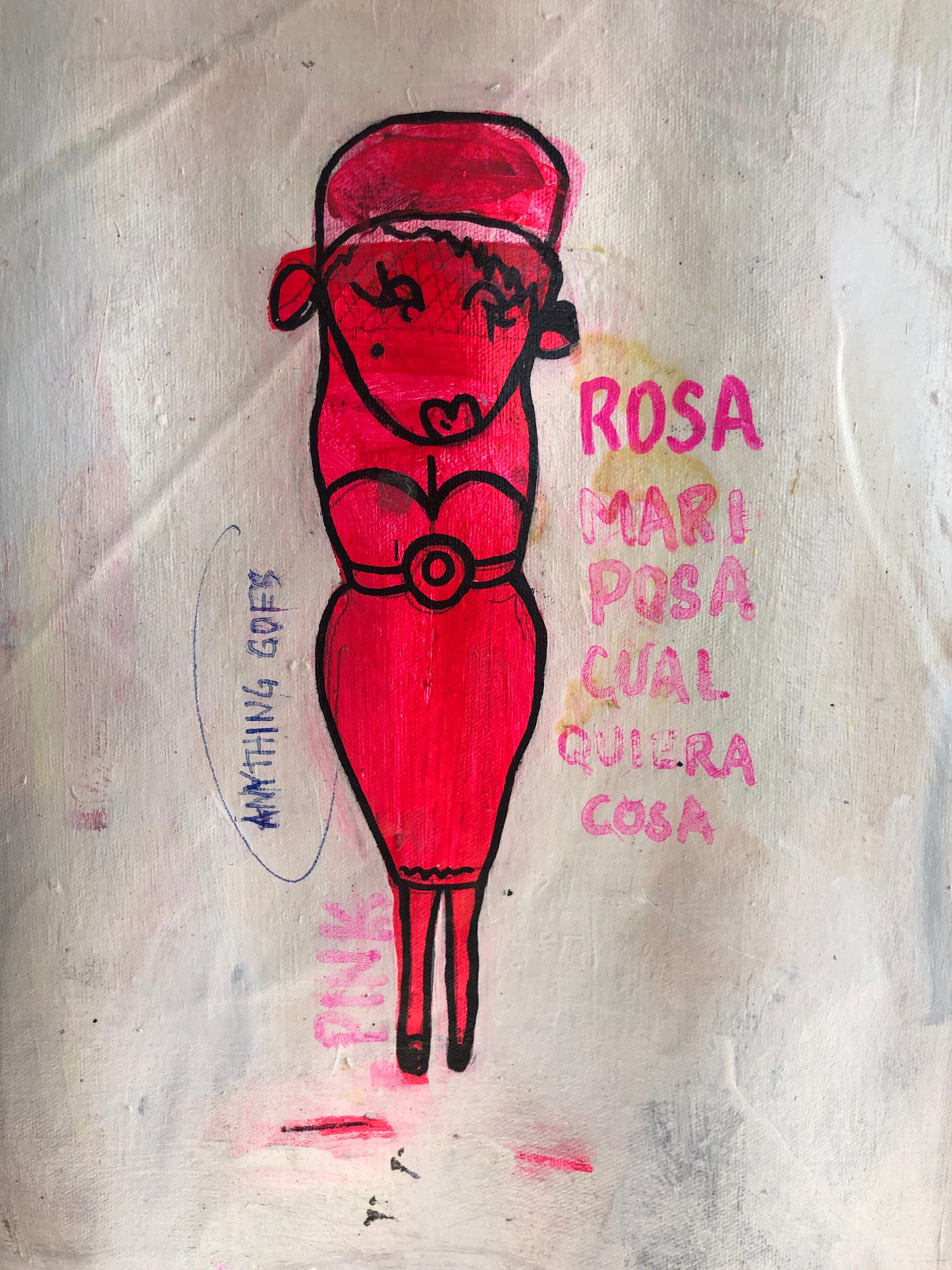 Dream Project #6, acrílico, pintura en aerosol, grafito, técnica mixta sobre lienzo en venta 8