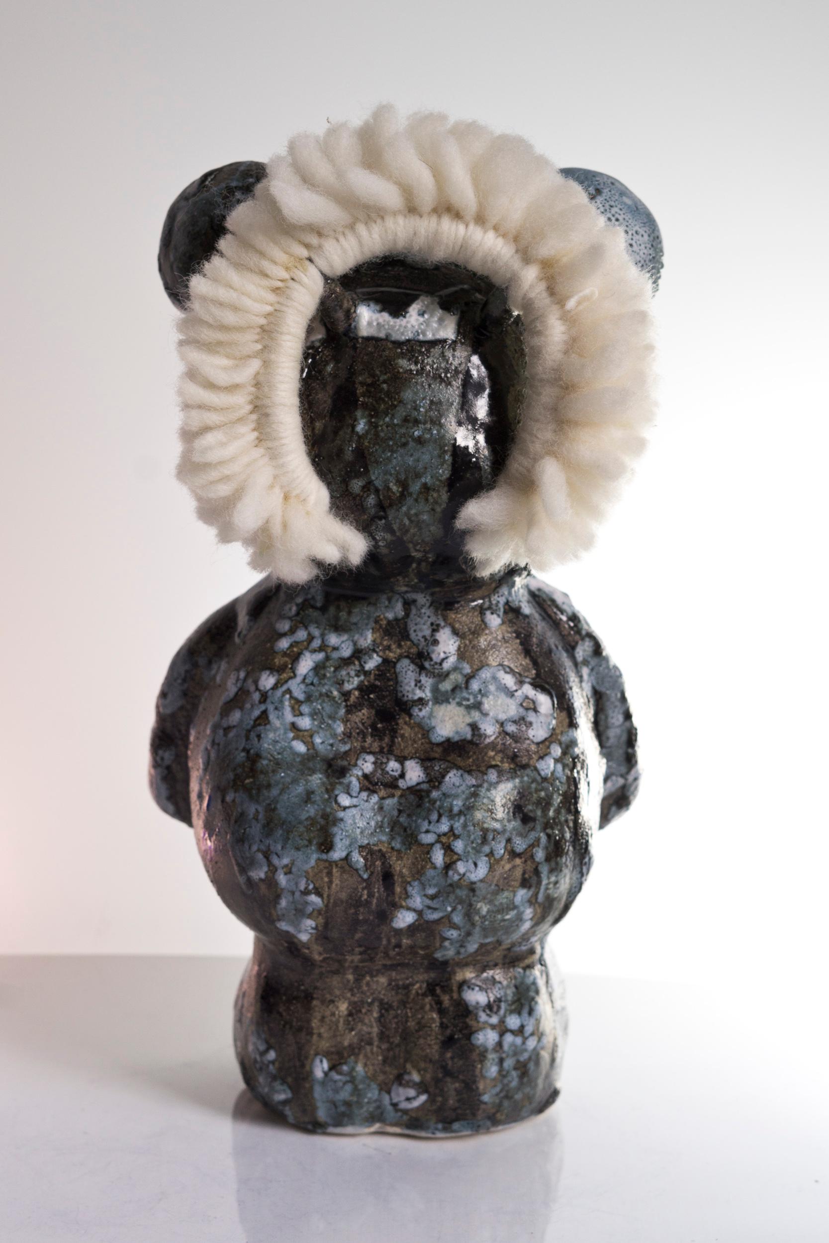 The Warrior Teddy - Modern Sculpture by Agustina Garrigou