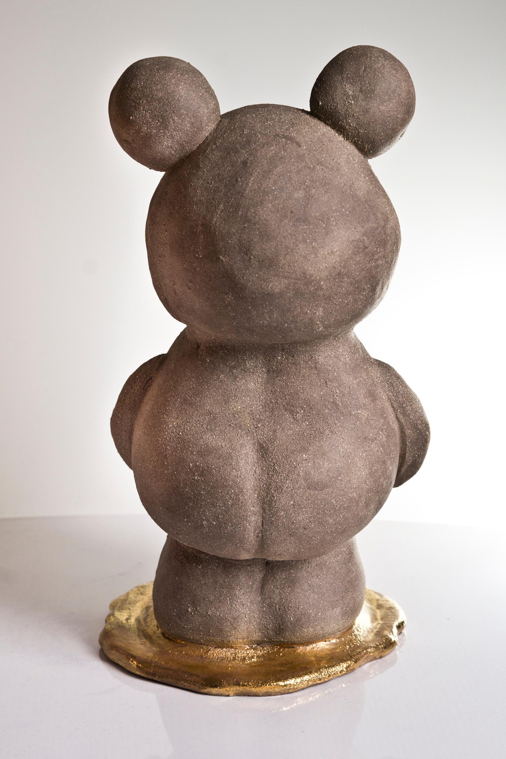 The Crying Teddy - Modern Sculpture by Agustina Garrigou