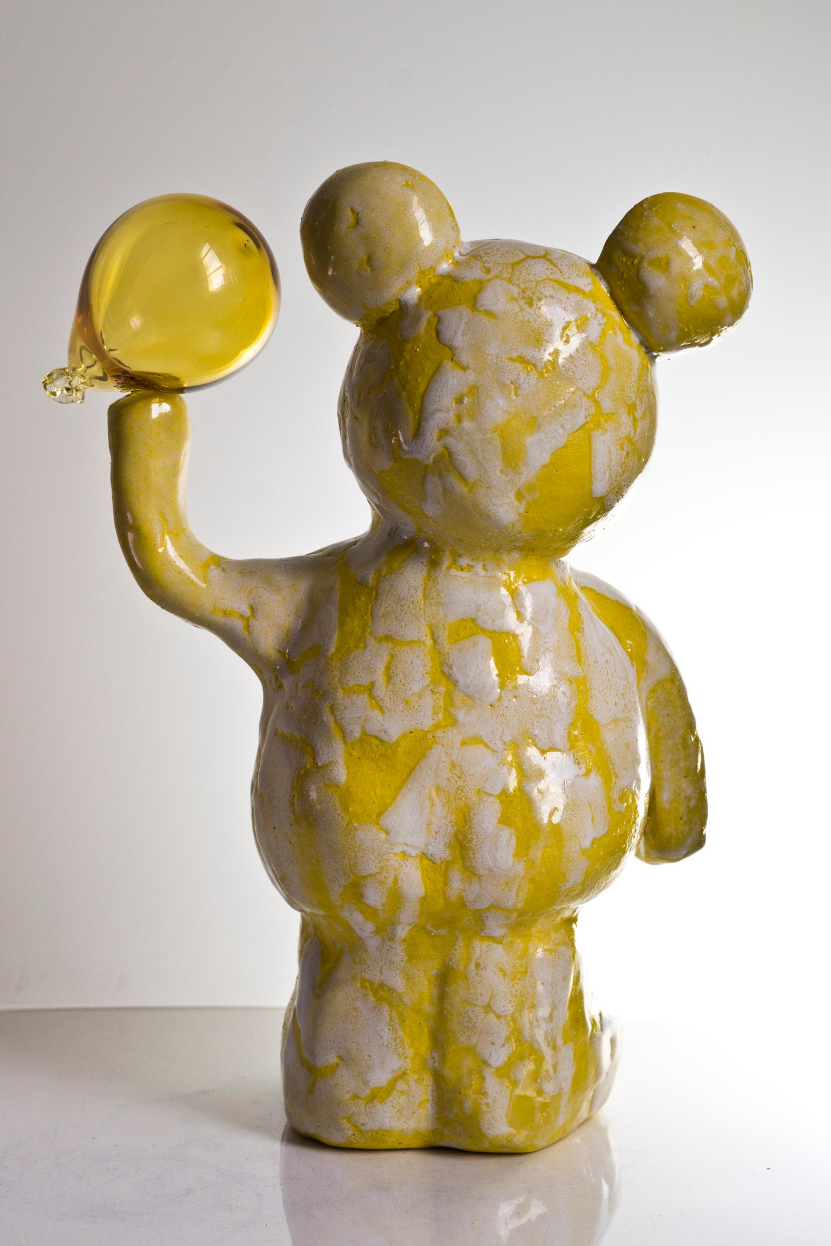 The Optimistic Teddy - Modern Sculpture by Agustina Garrigou
