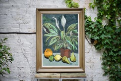 Peace Lily with Fruit - Still Life, Contemporary, Fruit, Abstract
