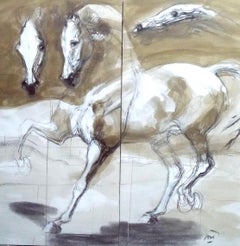 Untitled, Equestrian, Contemporary, Impressionist 
