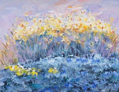 Daffodils - Still Life, Flowers, Contemporary, Abstract, Impressionist
