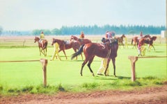 At The Start - Racing, Equestrian, Sporting, Realist, Contemporary