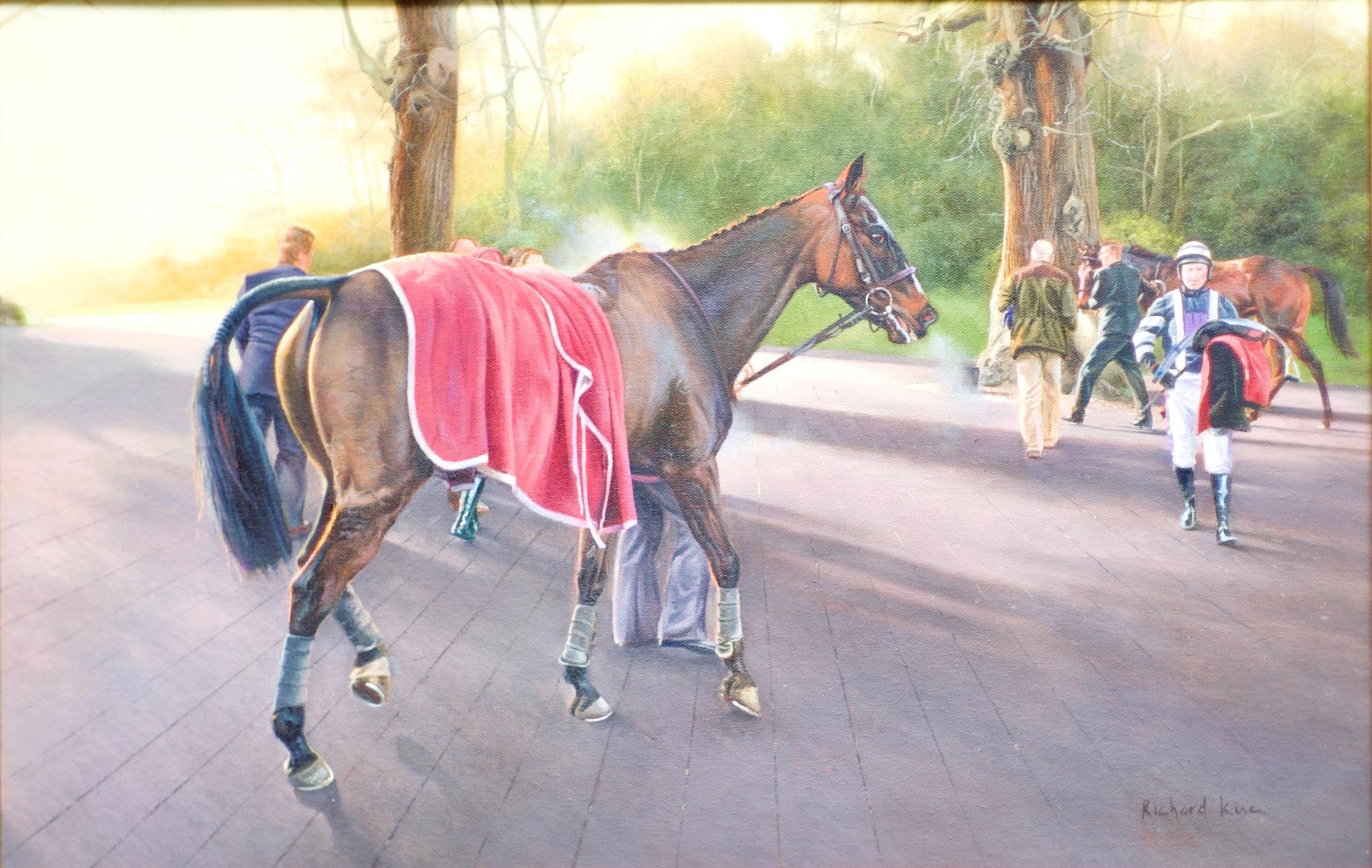 Richard King  Animal Painting - After the Race - Equestrian, Sporting, Racing, Horse, Wildlife, Realist