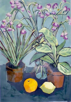 Still Life with Lemon and Orange - Still Life, Contemporary, Fruit, Abstract