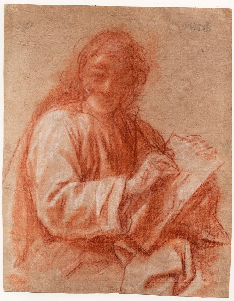 <i>Study of the Evangelist St. John</i>, ca. 1610, by Bartolomeo Schedoni, offered by Foolscap Fine Art