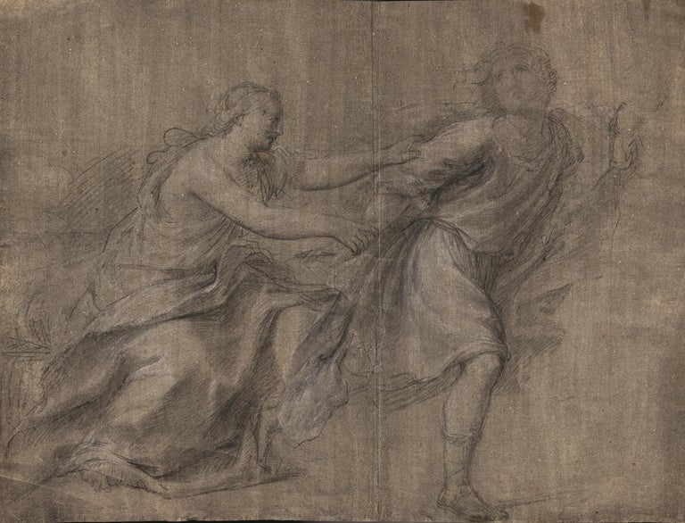<i>Study for Joseph and Potiphar's Wife,</i> ca. 1740, by Giacomo Zoboli, offered by Foolscap Fine Art