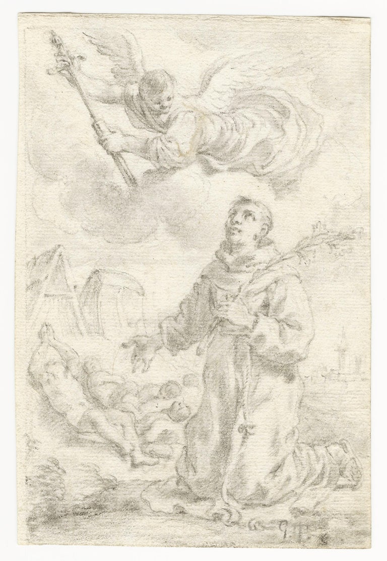 <i>An Angel Appearing to St. Anthony of Padua</i>, ca. 1730, by Ercole Graziani, offered by Foolscap Fine Art