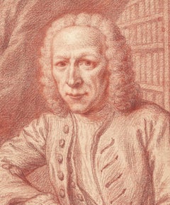 18thC Old Master Drawing by Jan Maurits Quinkhard: Portrait of J. Haverkamp
