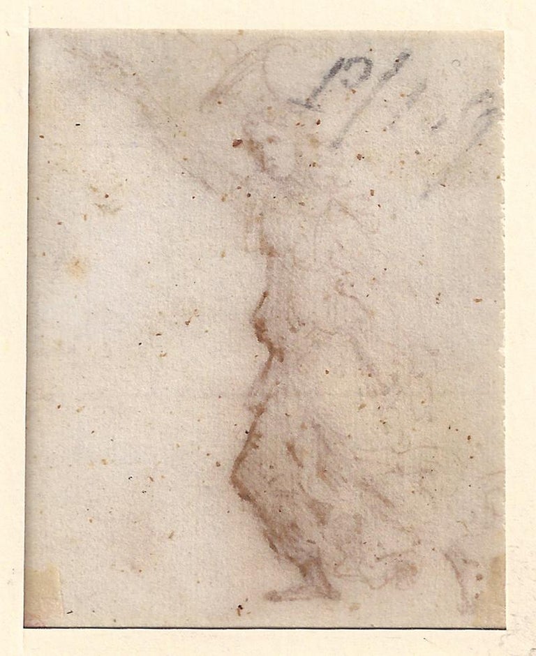 16th C Italian Old Master Drawing c.1505 by Marcantonio Raimondi Allegory For Sale 2
