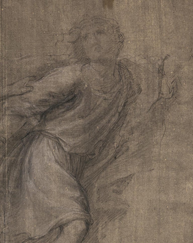 18th C Italian Old Master Drawing by Giacomo Zoboli Study Joseph Potiphar's Wife For Sale 2
