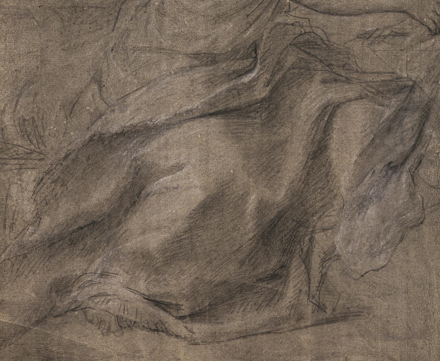 18th C Italian Old Master Drawing by Giacomo Zoboli Study Joseph Potiphar's Wife For Sale 1