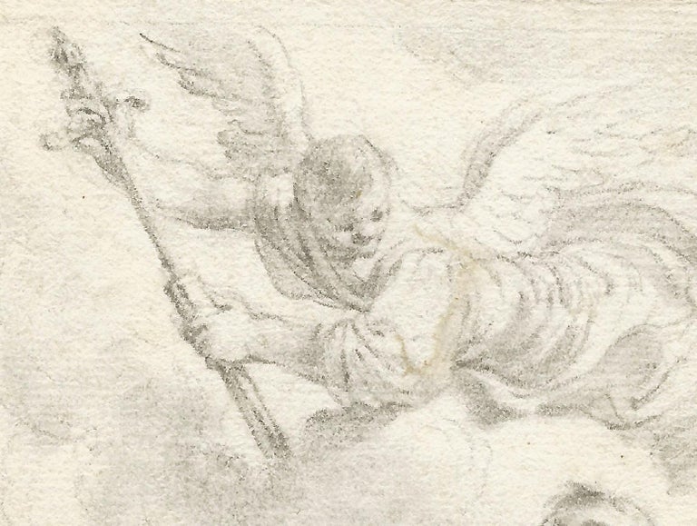 18th C Italian Old Master Drawing by Ercole Graziani St Anthony of Padua For Sale 1
