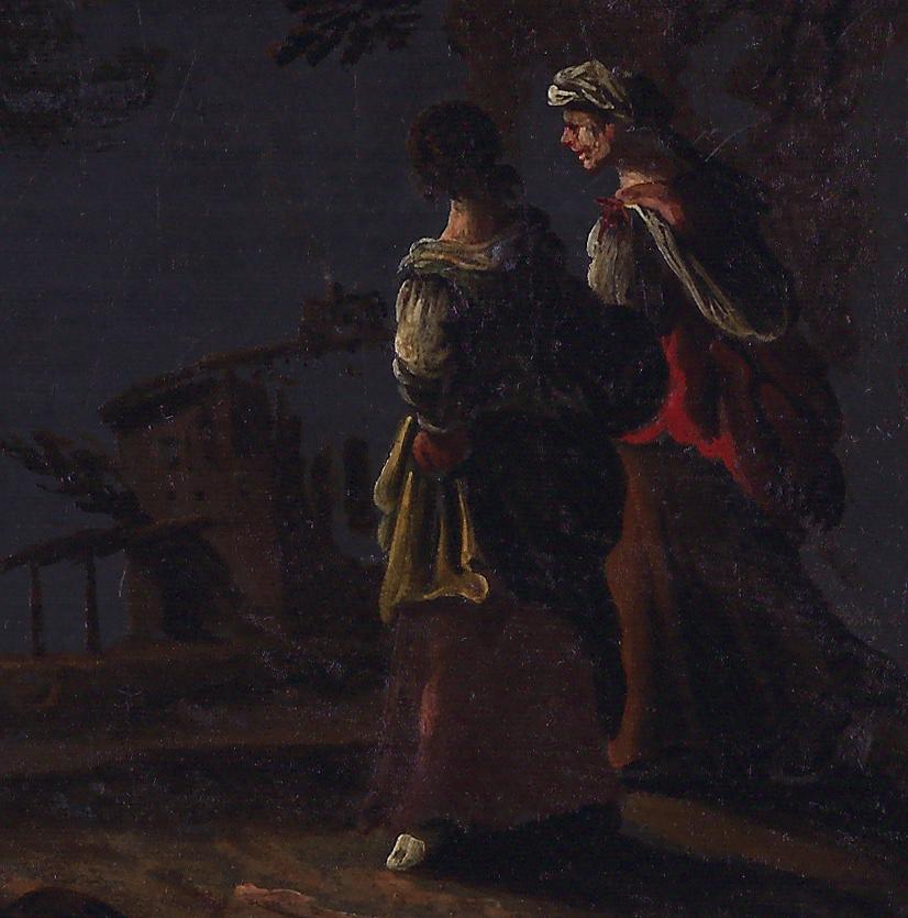 17th C Dutch Old Master Painting by Leonaert Bramer Moonlight Scene For Sale 2