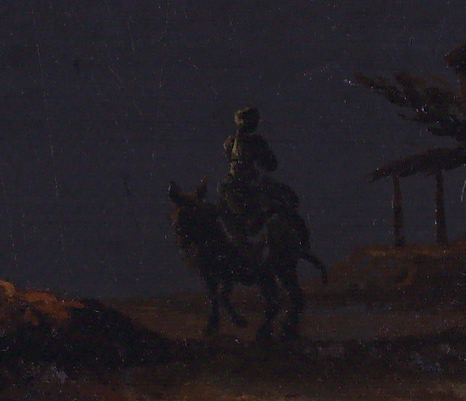 17th C Dutch Old Master Painting by Leonaert Bramer Moonlight Scene For Sale 3