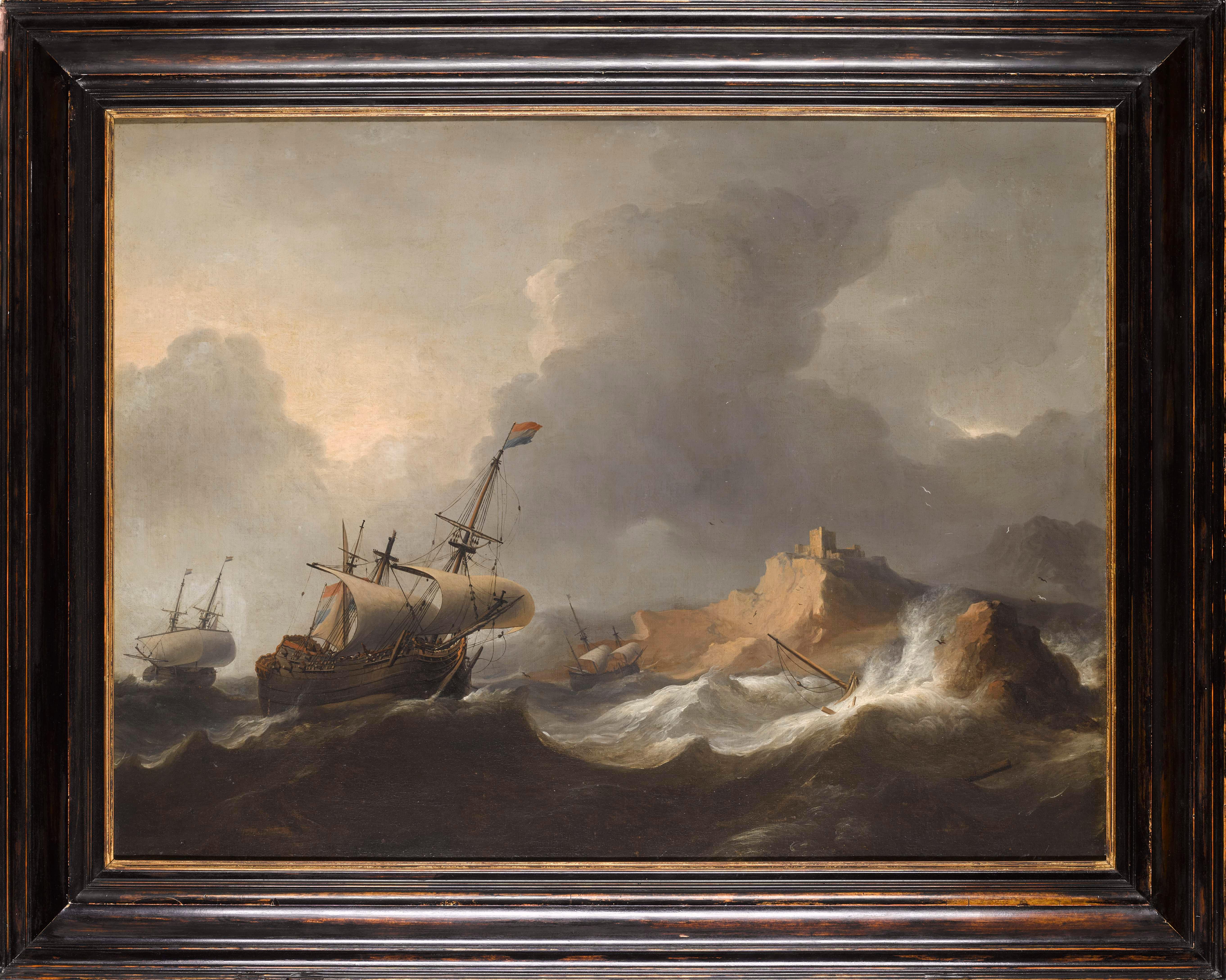 Superb Dutch 17th Century Old Master Painting by Aernout Smit Marine Provenance For Sale 3