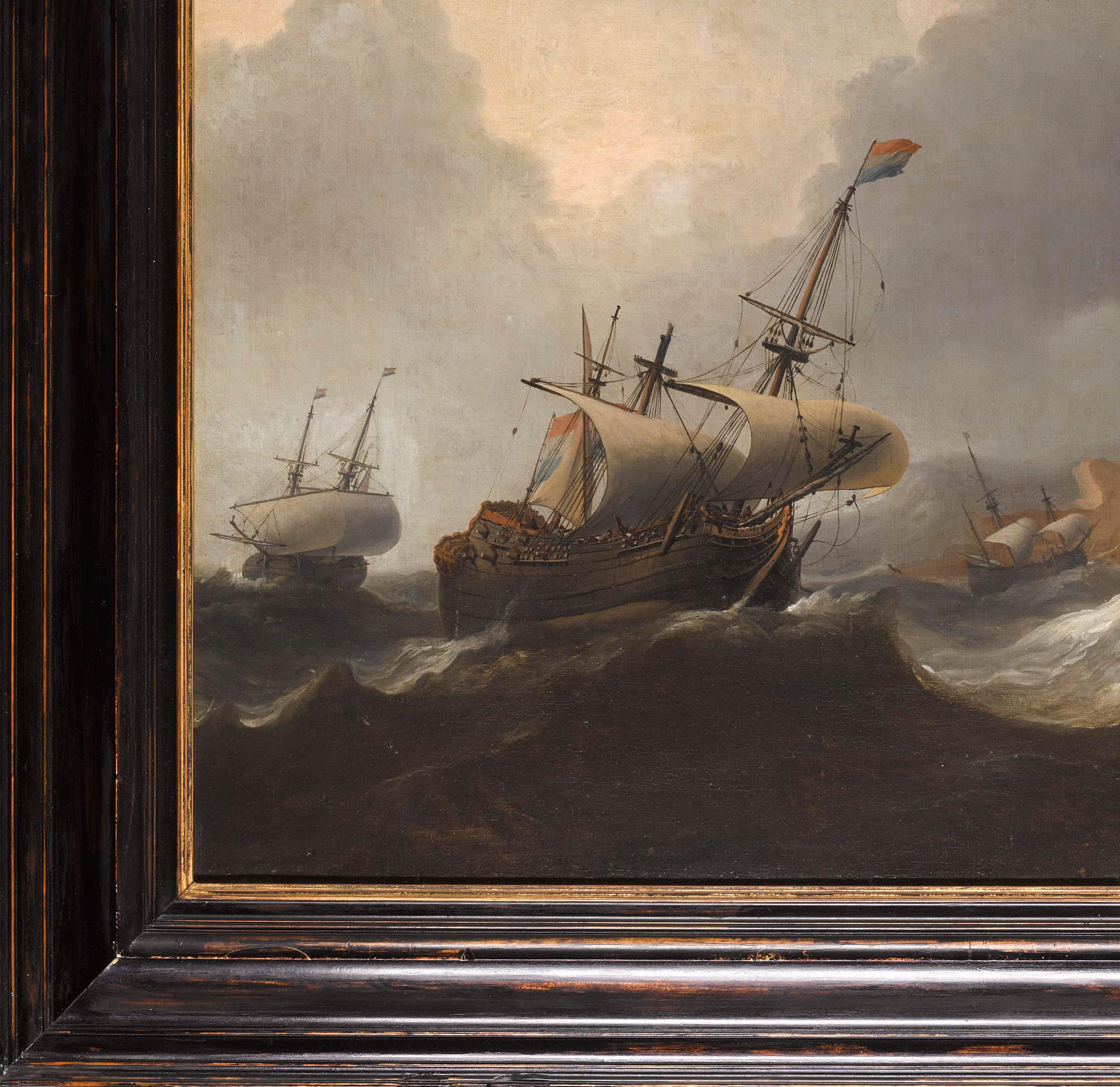 Superb Dutch 17th Century Old Master Painting by Aernout Smit Marine Provenance For Sale 4