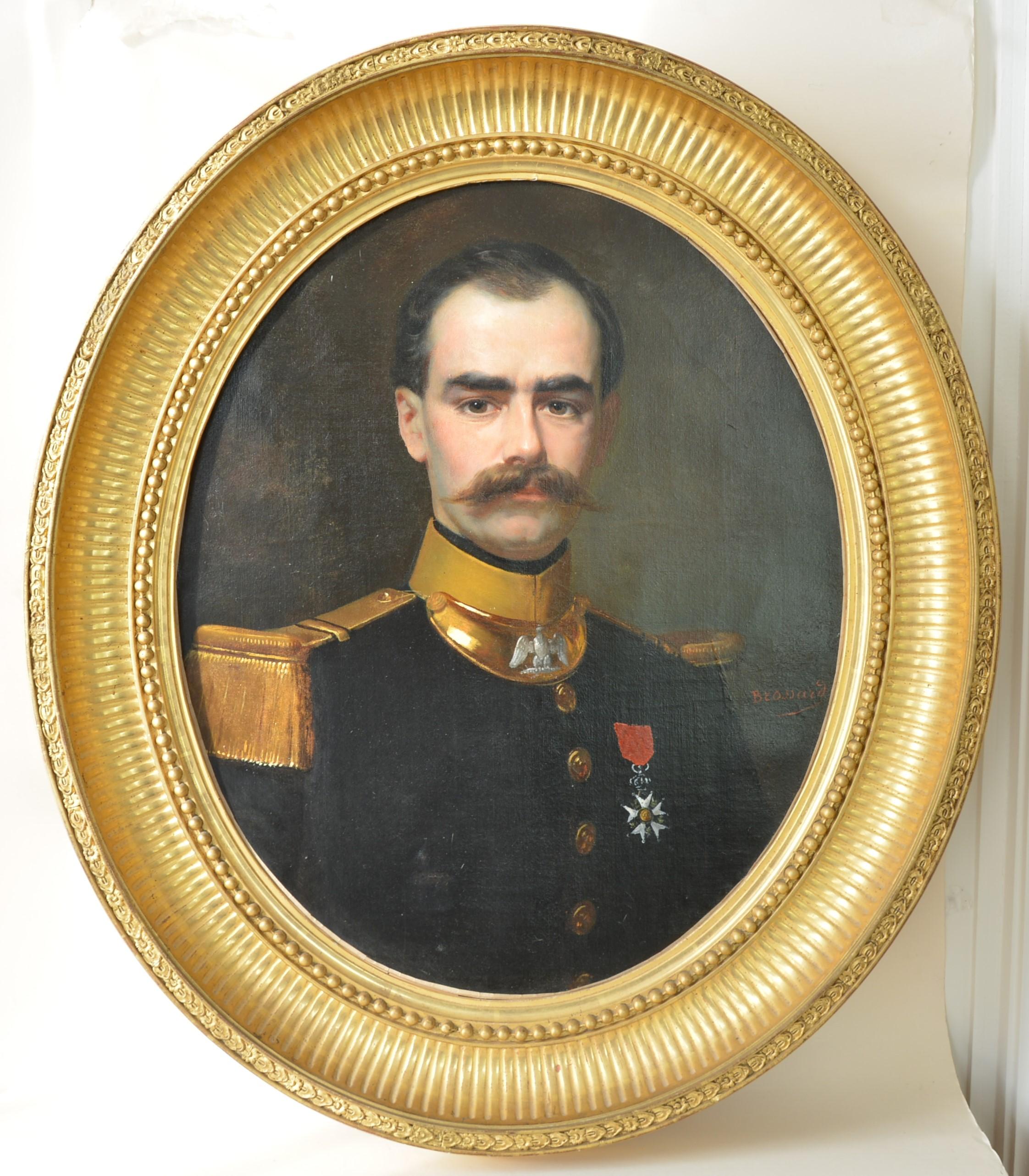 Brossard Guillaume-Etienne André  Portrait Painting - Portrait of Auguste-Ernest Martin de Boussuge