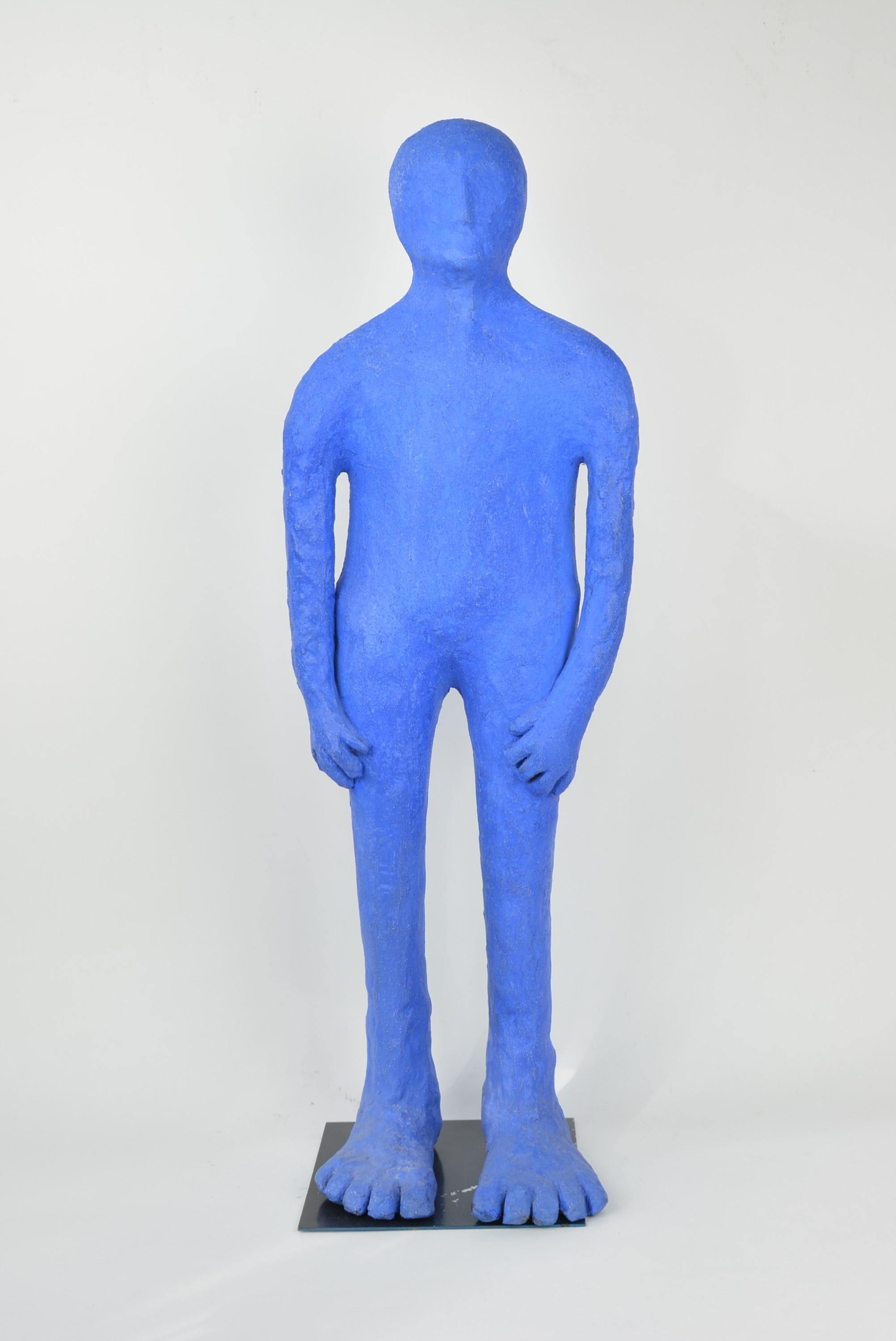 P'tit Bleu N° 3 - Sculpture by Colette Biquand