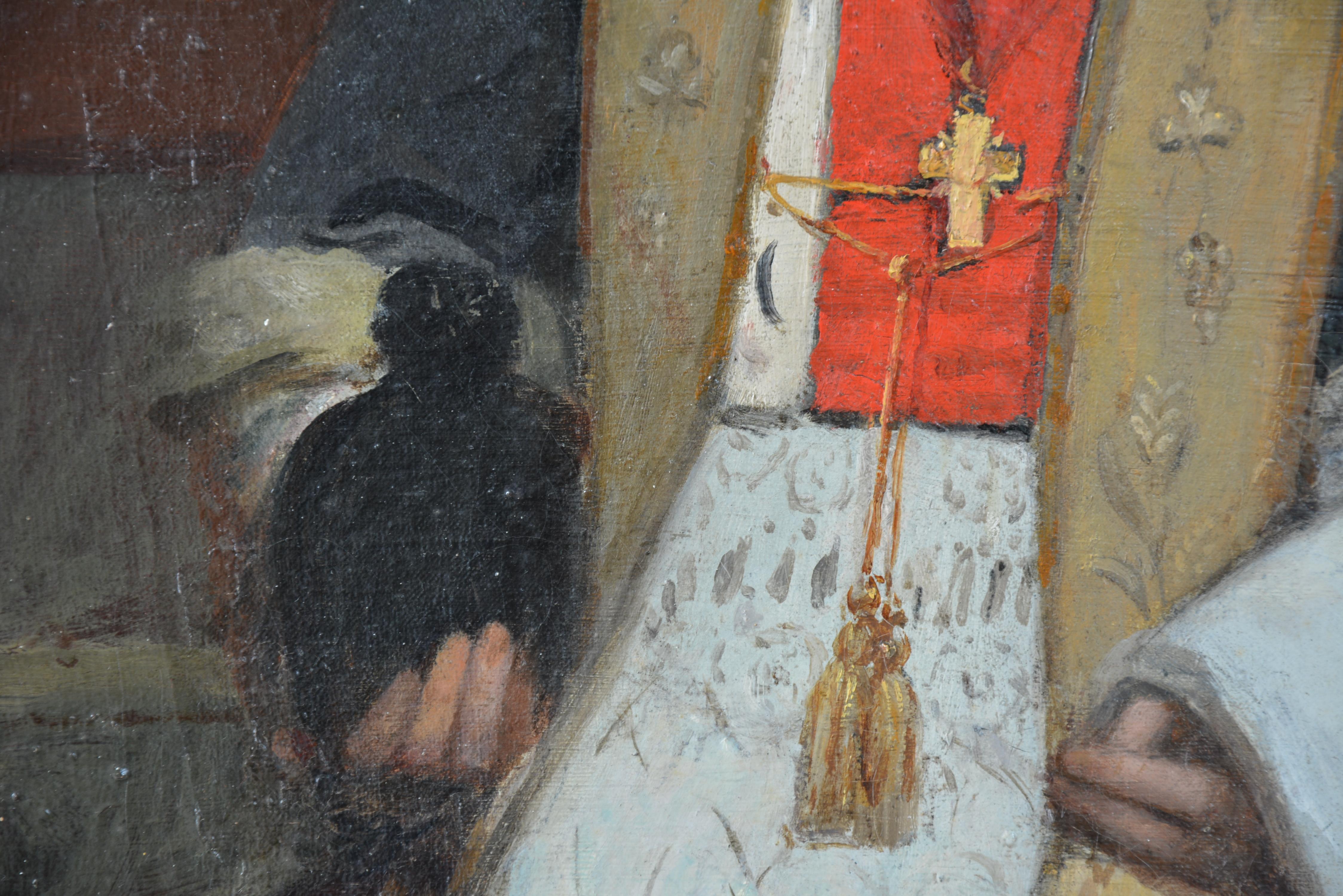 Monseigneur Capliez - Realist Painting by Layraud Joseph-Fortuné Séraphin 