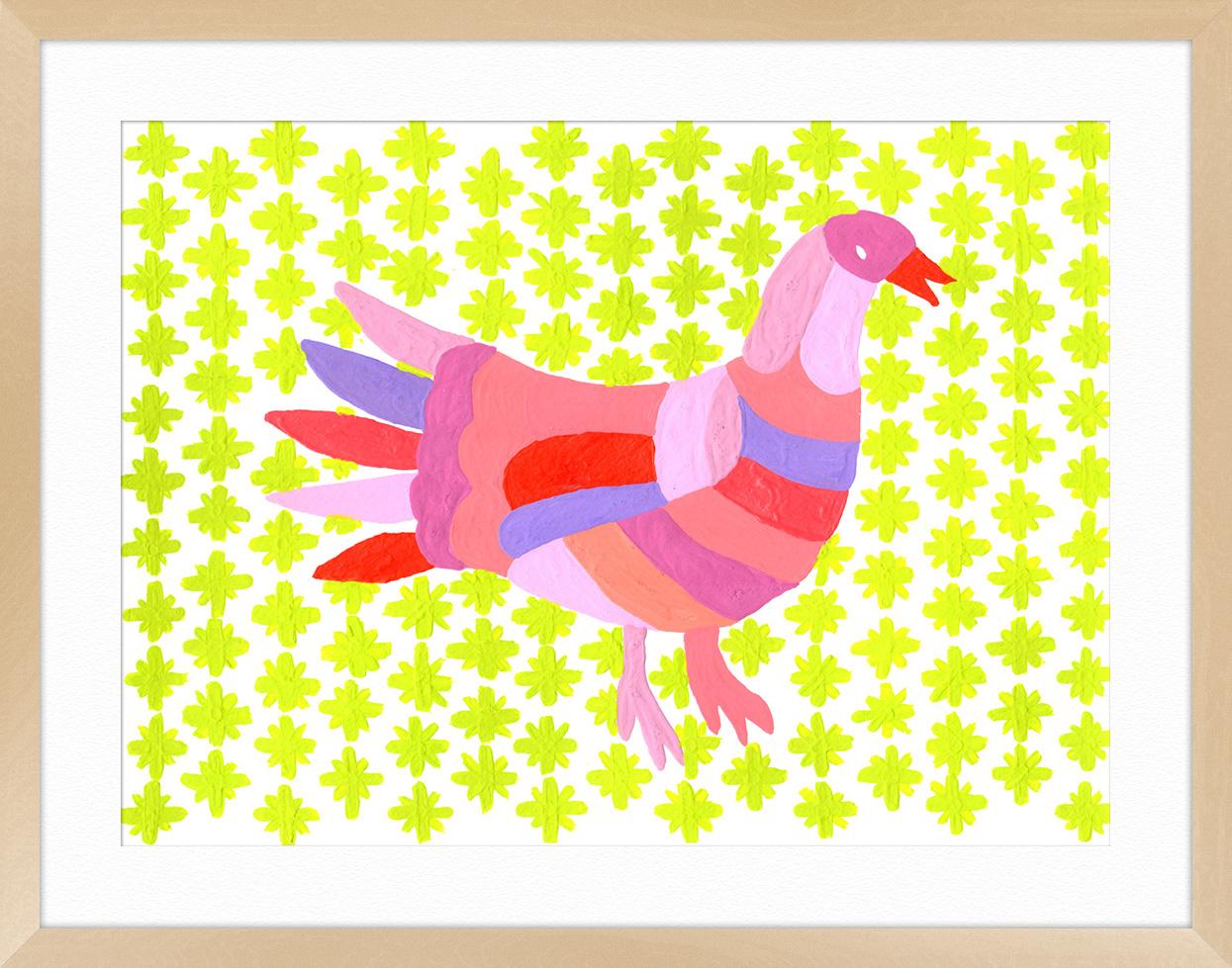 Otomi rose oiseau en vente 1