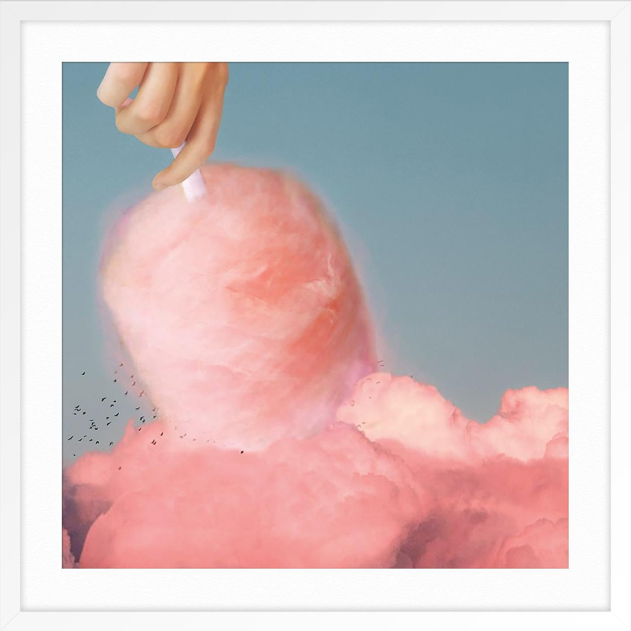 Candy Skies mit Bonbonmuster (Braun), Still-Life Print, von Gaia Barnatan