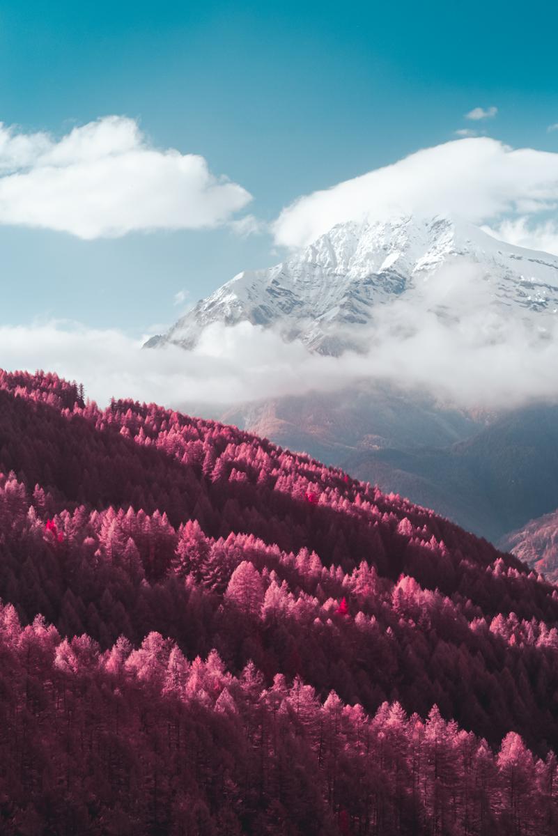 Paolo Pettigiani Landscape Print - Infrared Alps