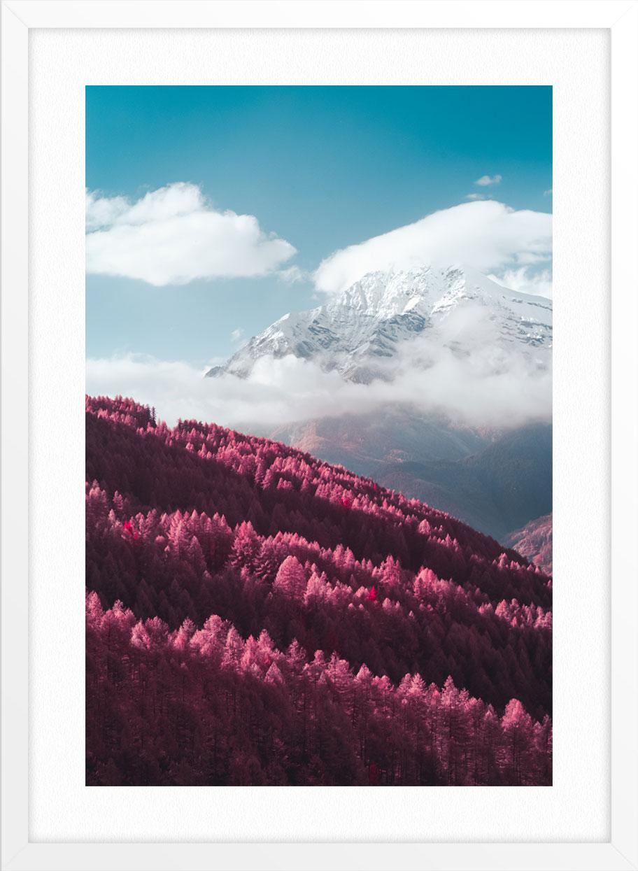 Infrared Alps - Black Landscape Print by Paolo Pettigiani