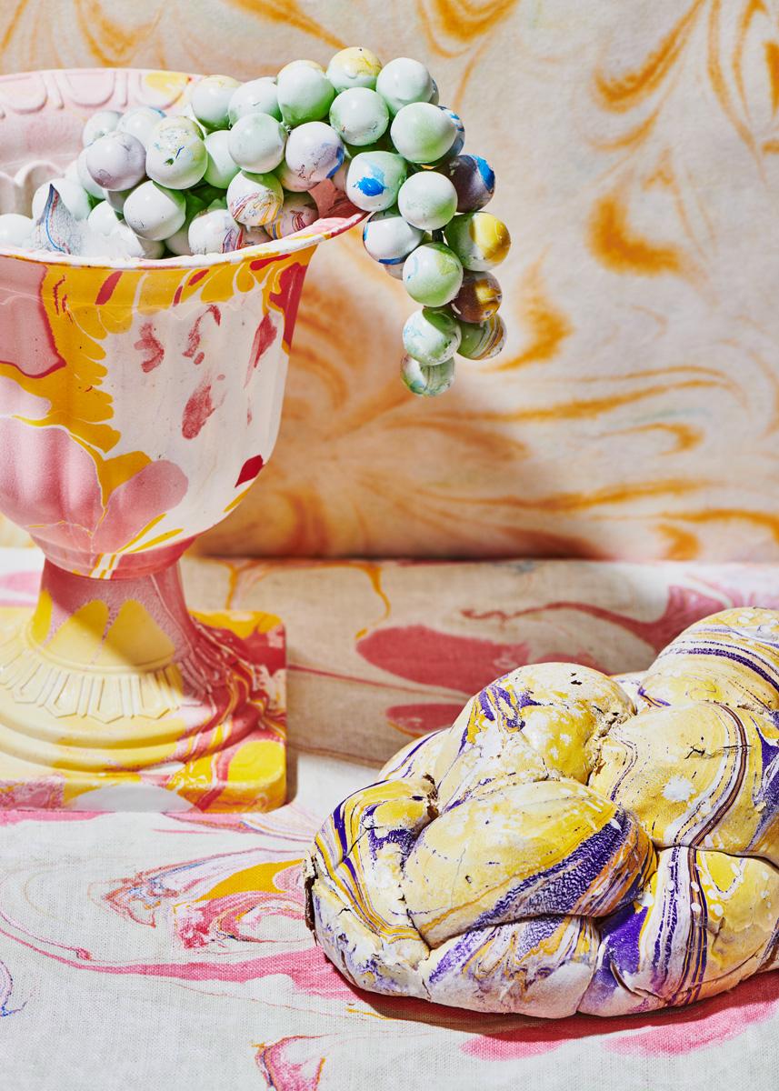 Julia Stotz Color Photograph - Marbled Tablescape