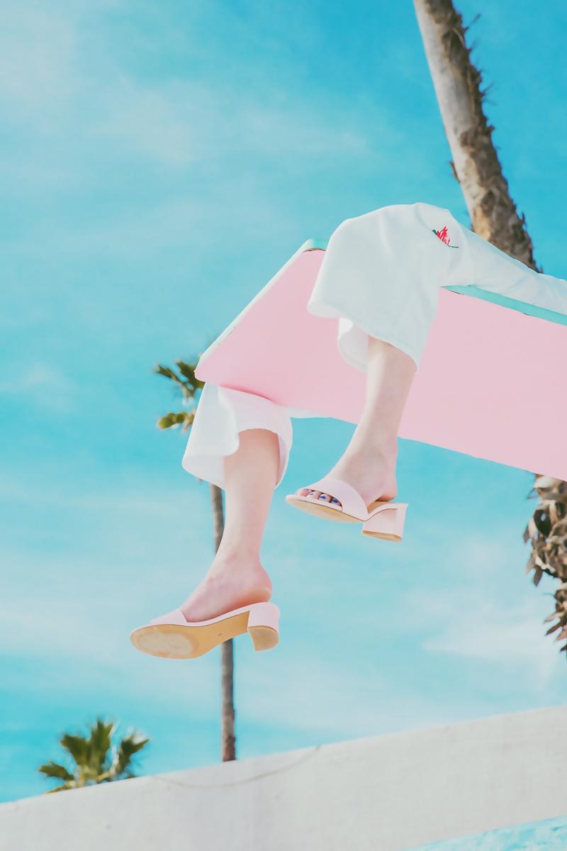 Jesse & Jimmy Marble Figurative Photograph - Pink Diving Board
